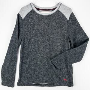 Tommy Bahama Sweater Men's Medium Long Sleeve Pullover Crew Neck Gray Colorblock